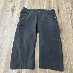 Kuhl Cargo Pants Women's Size 12 Gray Athletic Capri Cropped Lightweight Outdoor